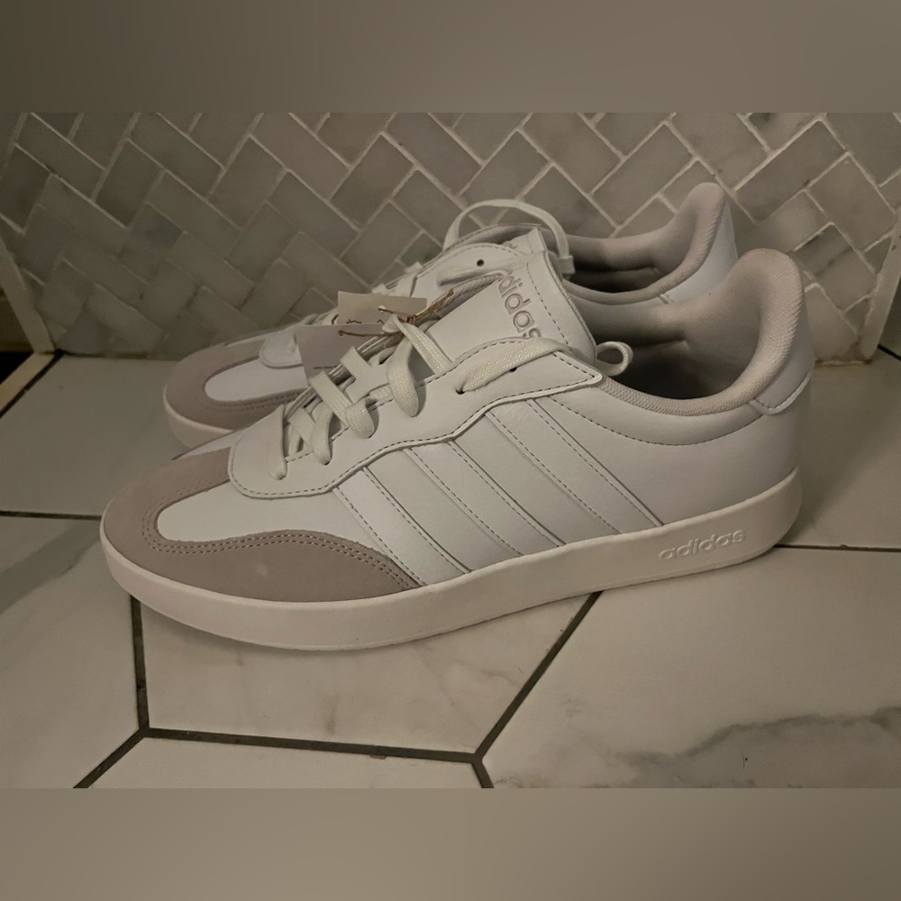 Adidas Barreda White and Light taupe Casual Shoes